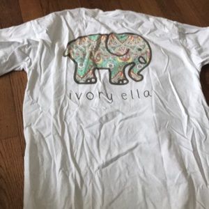 White ivory Ella pocket tee.